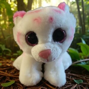 Ty 2019 Beanie Boos Baby Tabor Pink White Tiger 9" Stuffed Animal Toy